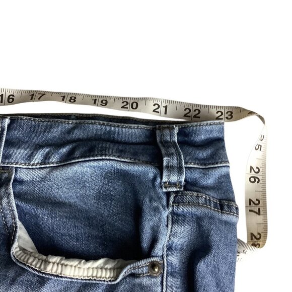 Venezia Womens Distressed Denim Jeans Sz 24 Blue 5 Pocket Design Button Closure - Picture 13 of 16